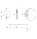 REA - Podomietková sprchová sada Lungo Grip Brush Copper + BOX REA-P5651