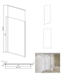 BESCO - Walk-in sprchovací kút ICON CHROM - Farba rámu - Chróm / Leštený hliník (ALU), Rozmer A - 100, Rozmer C - 200, Výplň - Číre bezpečnostné sklo - 8 mm BCICON10CC
