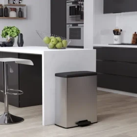 Curver Pedálový odpadkový kôš strieborná / Odpadkový kôš / 65 l / recyklovaný plast (443822 VidaXL)