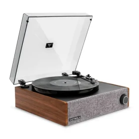 Victrola VTA-78-WLN-INT Eastwood hnedá / Gramofón remienkový / 3 rýchlostný / BT / RCA / slúchadlový výstup