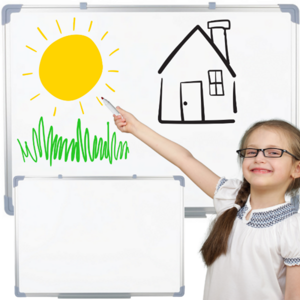 Mamido Magnetická multifunkčná stierateľná tabuľa 90x60cm biela