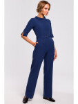 Model 18002215 Jumpsuit with a stand-up collar - navy blue EU XXL