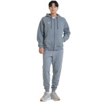 Mikina Under Armour Rival Fleece FZ Hoodie Castlerock Light Heather/ White XL