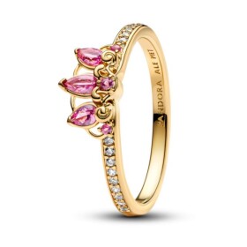 Pandora Trblietavý pozlátený prsteň s diadémom princeznej Lociky Disney 163651C01 58 mm
