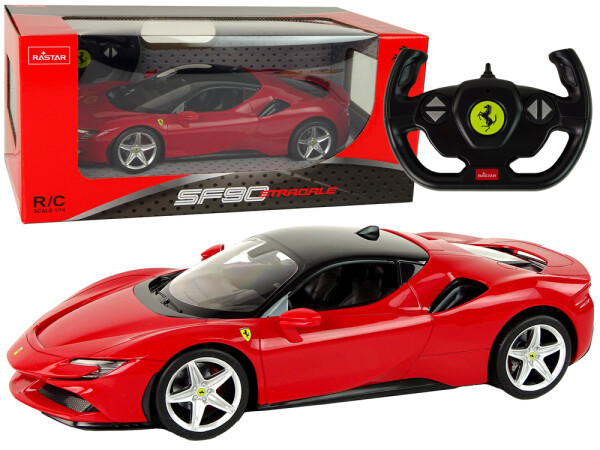 Mamido Elektrické autíčko R/C Ferrari SF90 1:14 Rastar v červenej farbe