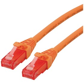 Roline 21.15.2573 RJ45 sieťové káble, prepojovacie káble CAT 6 U/UTP 3.00 m oranžová netienený, bez halogénov, samozhášavý 1 ks; 21.15.2573