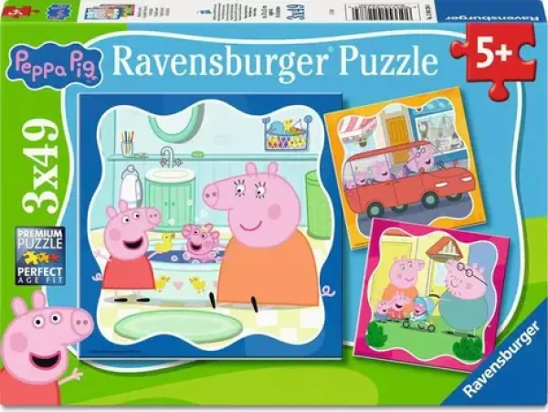 Ravensburger 120042884 Prasiatko Peppa 3x49 dielikov