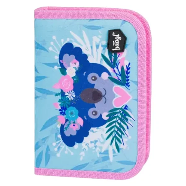 BAAGL Školský peračník klasik dve chlopne Koala / 19.5x12.5x5.5 cm (A-8782)