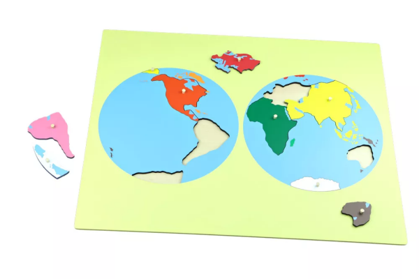 Moyo Montessori Moyo Montessori Puzzle - mapa sveta - bez rámčeka