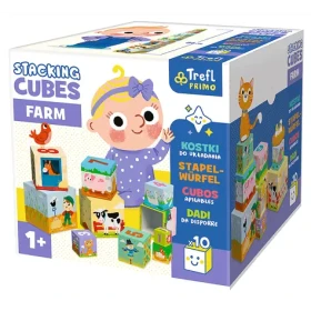 Trefl Primo - Skladacia veža z kociek farma