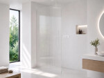 CERANO - Sprchová zástena Walk-in Crystal Ľ/P - 8 mm - bezvzperový systém - biela matná, ryhované sklo - 60x200 CER-8050BD6748