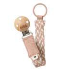 BIBS Paci Braid klip na cumlík, blush/ivory