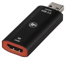 HAMA Video Recording Stick USB-HDMI čierna / Video grabber / 4K UHD (4096x2160) / Hliníkové telo (74257)
