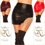 Sexy Koulca WetLook skirt with Metal Fringes Einheitsgroesse