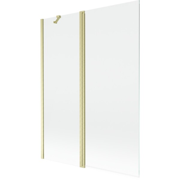 MEXEN - MIST vaňová zástena 130x150 cm 6mm f+s, zlatá kartáčovaná, číra 8A9-130-011-55-00
