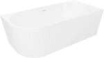 MEXEN - Silo voľne stojaca rohová vaňa pravá reliéf 150 x 75, biela, bez krytky prepadu a zátky 52891507500P-SS