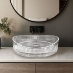 REA - Umývadlo na dosku Harper Transparent 50x37 REA-U8525