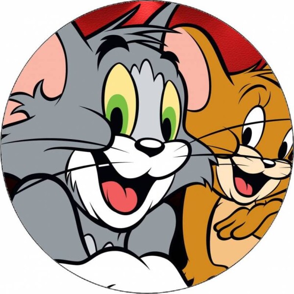 Jedlý papier Tom a Jerry na tmavom pozadí 19,5 cm - Pictu Hap - Pictu Hap