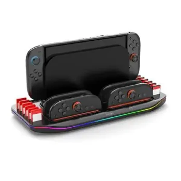 IPega SW2210 Multifunkčný Nabíjací RGB Stojan pre Nintendo Switch 2 čierna (57983127240)