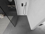 MEXEN/S - KIOTO Sprchová zástena WALK-IN 50x200 cm 8 mm, čierna, čierny profil 800-050-101-70-70