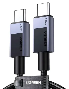 Ugreen L513 hviezdno sivá / Kábel USB-C na USB-C / PD 240W / 1m / 480 Mbps (45067)