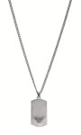 Emporio Armani Oceľový náhrdelník pre mužov Eagle Logo EGS3125040