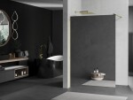 MEXEN/S - KIOTO Sprchová zástena WALK-IN 80x200 cm 8 mm, zlatá, zrkadlové sklo 800-080-101-50-50