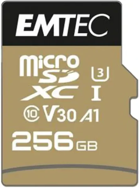 EMTEC SpeedIN PRO microSDXC 256GB + adaptér / Class 10 / UHS-I U3 V30 A1 / čítanie: 100MBs / zápis: 95MBs (ECMSDM256GXC10SP)