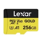 Lexar Gold microSDXC 256 GB / V60 / U3 / A1 / Rýchlosť čítania až: 280 MBs / Rýchlosť zápisu až: 180 MBs (LMSGOLD256G-BNNNG)