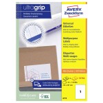 Avery-Zweckform 6119 210 x 297 mm papier biela 30 ks trvalé univerzálne etikety atrament, laser, kópie; 6119