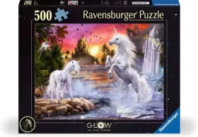Ravensburger Svietiace puzzle Jednorožce pri rieke