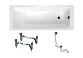 Obdĺžniková vaňa SAT Feel 170x75 cm smaltovaná oceľ ľavá aj pravá SATBVFEEL170756 SATBVFEEL170756
