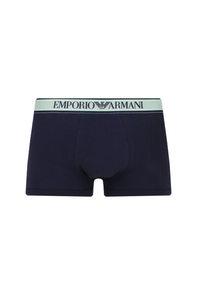 Pánske boxerky 3Pack 112130 4R717 tm. modrá so zelenou Emporio Armani