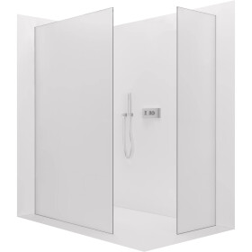 CERANO - Sprchová zástena Walk-in Crystal TL/P - 8 mm - bezvzperový systém - chróm, mliečne sklo - 160x100x200 CER-8050BD4674