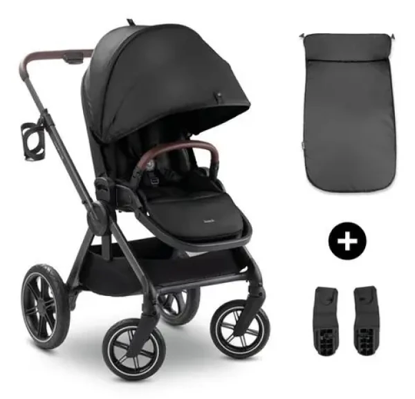 Hauck Comfort N Care čierna / športiak + nánožník / adaptér na autosedačku (HK165577)