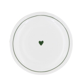 Eulenschnitt Porcelánový tanier Heart Ø 20,4 cm – green
