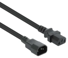 Manhattan čierna / Predlžovací kábel / IEC C14 - C13 / 5 m / 10 A / 250 V (352680)
