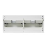 Kúpeľňová skrinka s krycou doskou SAT B-Way 119x50x45 cm biela lesk BWAY2120WTK BWAY2120WTK