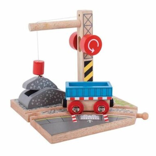 Bigjigs Rail Žeriav so štrkom