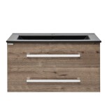 Kúpeľňová skrinka s umývadlom SAT Cube Way 100x53x46 cm dub wellington mat CUBE461002DWMODC CUBE461002DWMODC