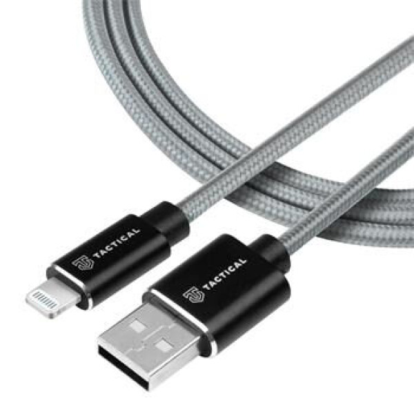 Tactical Fast Rope Aramid Cable USB-A - Lightning MFI 1m šedá (8596311153174)