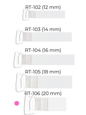 Silikonová ramínka s kovovým RT 106 model 20705985 - Julimex transparentní 20 mm