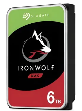 Seagate IronWolf ST6000VN006 6TB / HDD / 3.5 "/ SATA III / 5400 rpm / 256MB cache / NAS / CMR