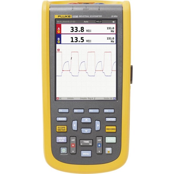 Ručný osciloskop Fluke 123B/EU, 20 MHz, 2-kanálová; 4755659