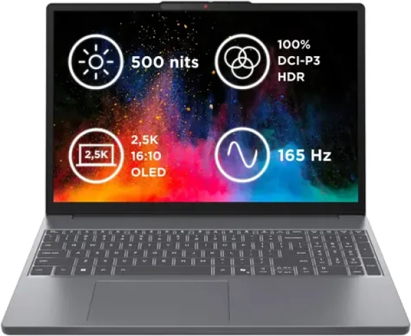 Lenovo IdeaPad Slim 3 15ARP10 sivá / 15.1" WQXGA / AMD RYZEN 5 7535HS / 16GB / 512GB SSD / AMD Radeon / W11H (83K7009JCK)