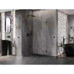 MEXEN/S - Lunar-B Duo sprchovací kút dvere krídlové 95 x 95, transparent, čierna 832-095L-095P-70-00