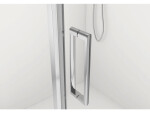 CERANO - Sprchovací kút Porte Ľ/P - 8 mm - chróm, transparentné sklo - 100x80x195 - otočný CER-413516