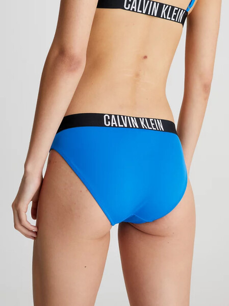 Dámsky spodný diel bikín KW0KW01983 C4X modrá - čierna - Calvin Klein L