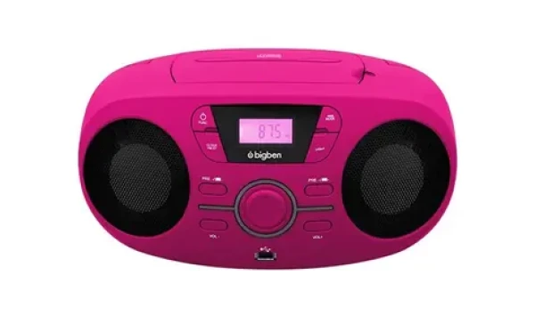 BigBen CD61RUSB ružová / Prenosný CD prehrávač / MP3 / FM / 6 x LR14 (8bcd61rusb)