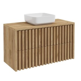 Kúpeľňová skrinka s krycou doskou SAT Delano 100x56x46 cm dub mat DELANO100ZDDE DELANO100ZDDE